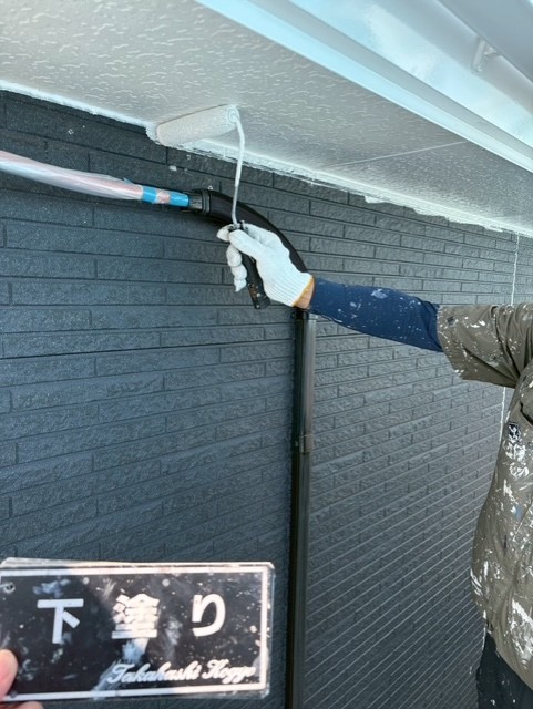 軒天下塗り作業(ND370)