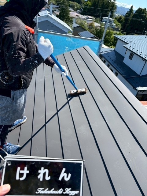 屋根ケレン作業