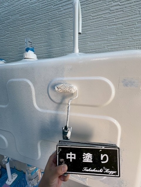 ホームタンク中塗り作業(ND370)