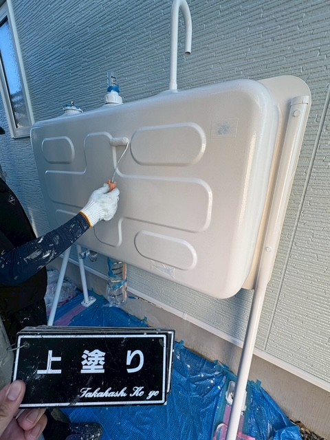 ホームタンク上塗り作業(ND370)
