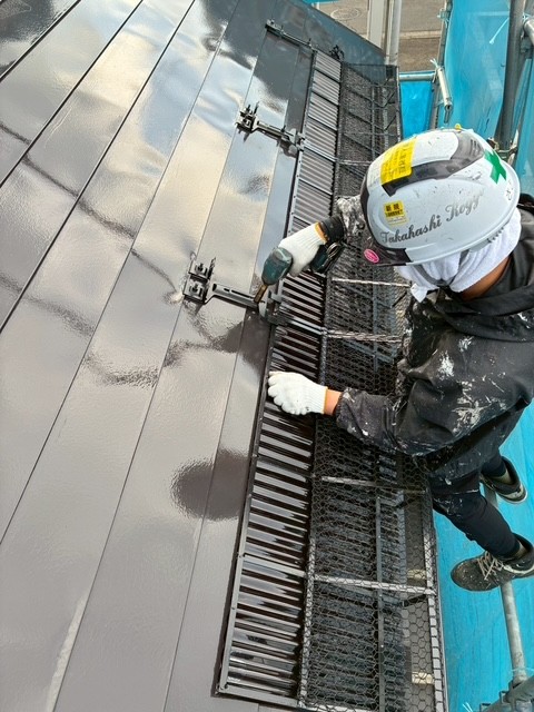 スノーストップ取り付け作業