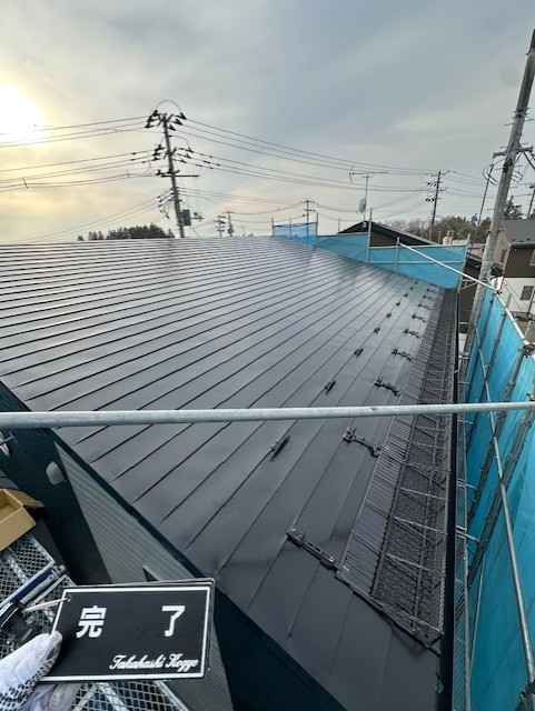 スノーストップ、雪止め取り付け完了