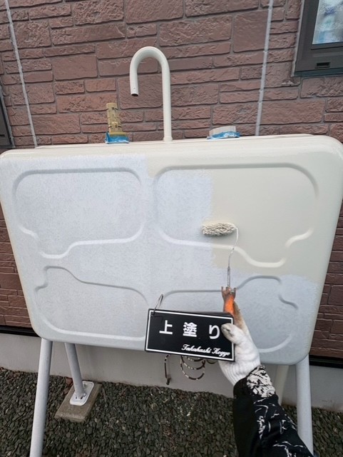ホームタンク上塗り作業