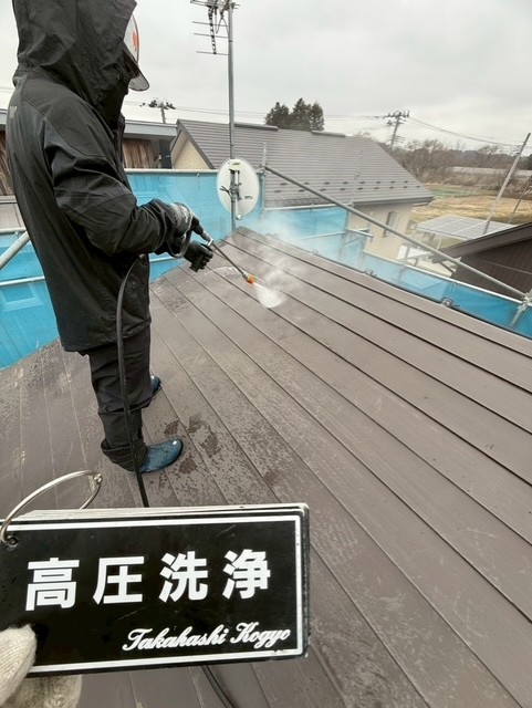 屋根高圧洗浄