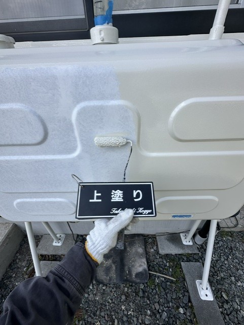 ホームタンク上塗り作業