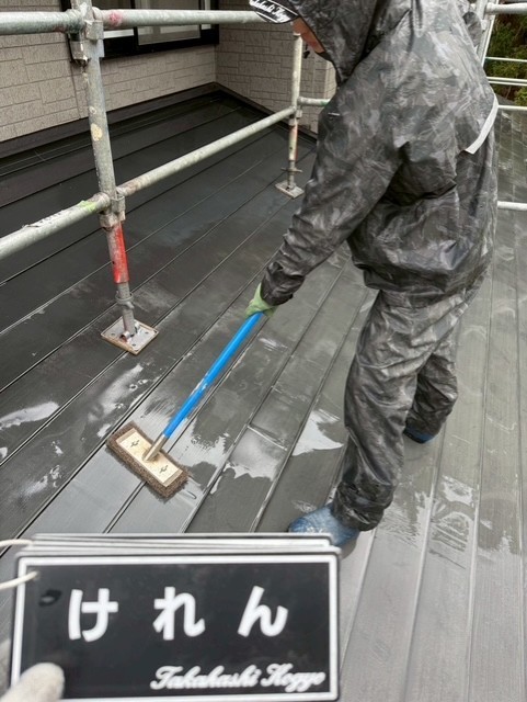 屋根ケレン作業
