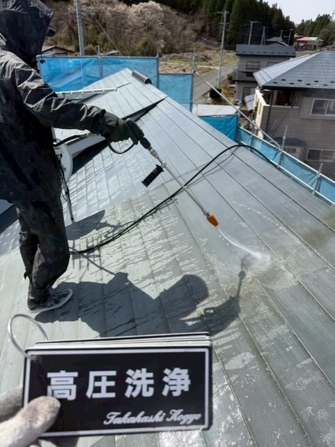 屋根高圧洗浄