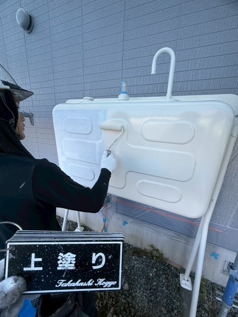 ホームタンク上塗り作業