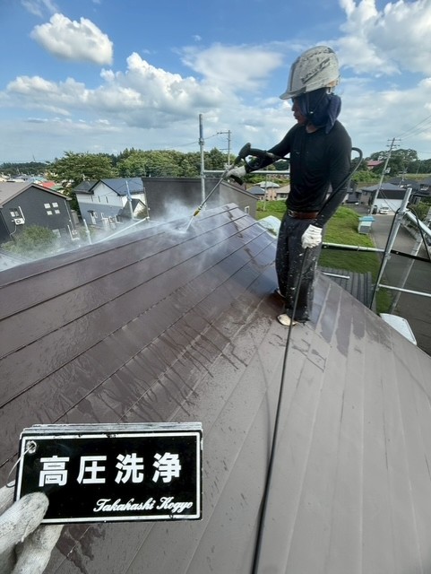 屋根高圧洗浄