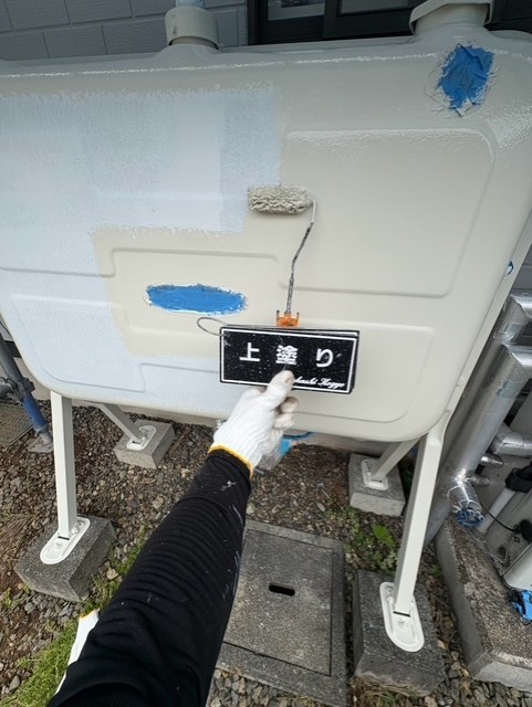 ホームタンク上塗り作業