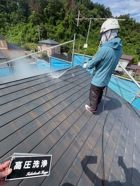 屋根高圧洗浄