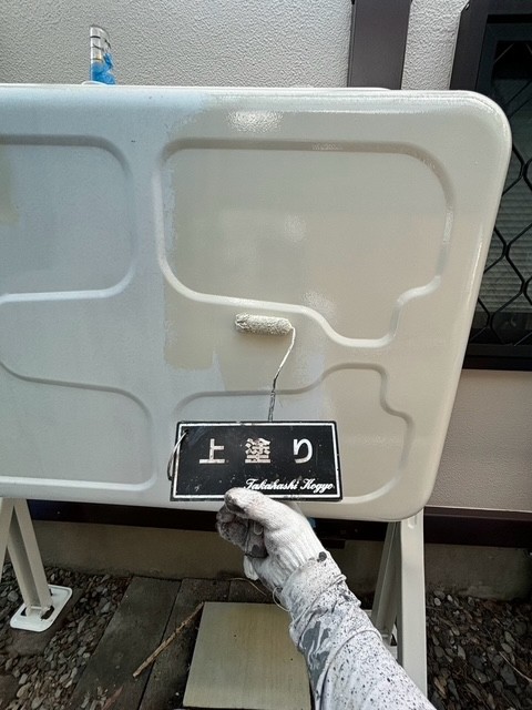 ホームタンク上塗り作業
