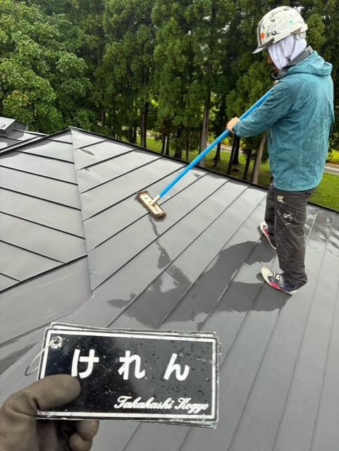 屋根ケレン作業