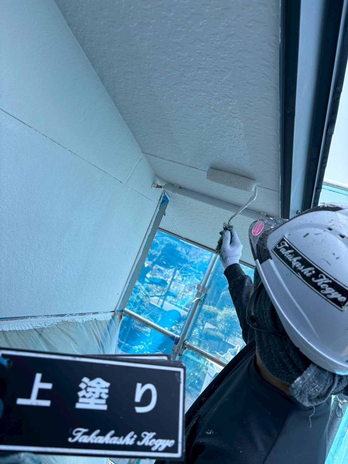 小屋 外壁上塗り