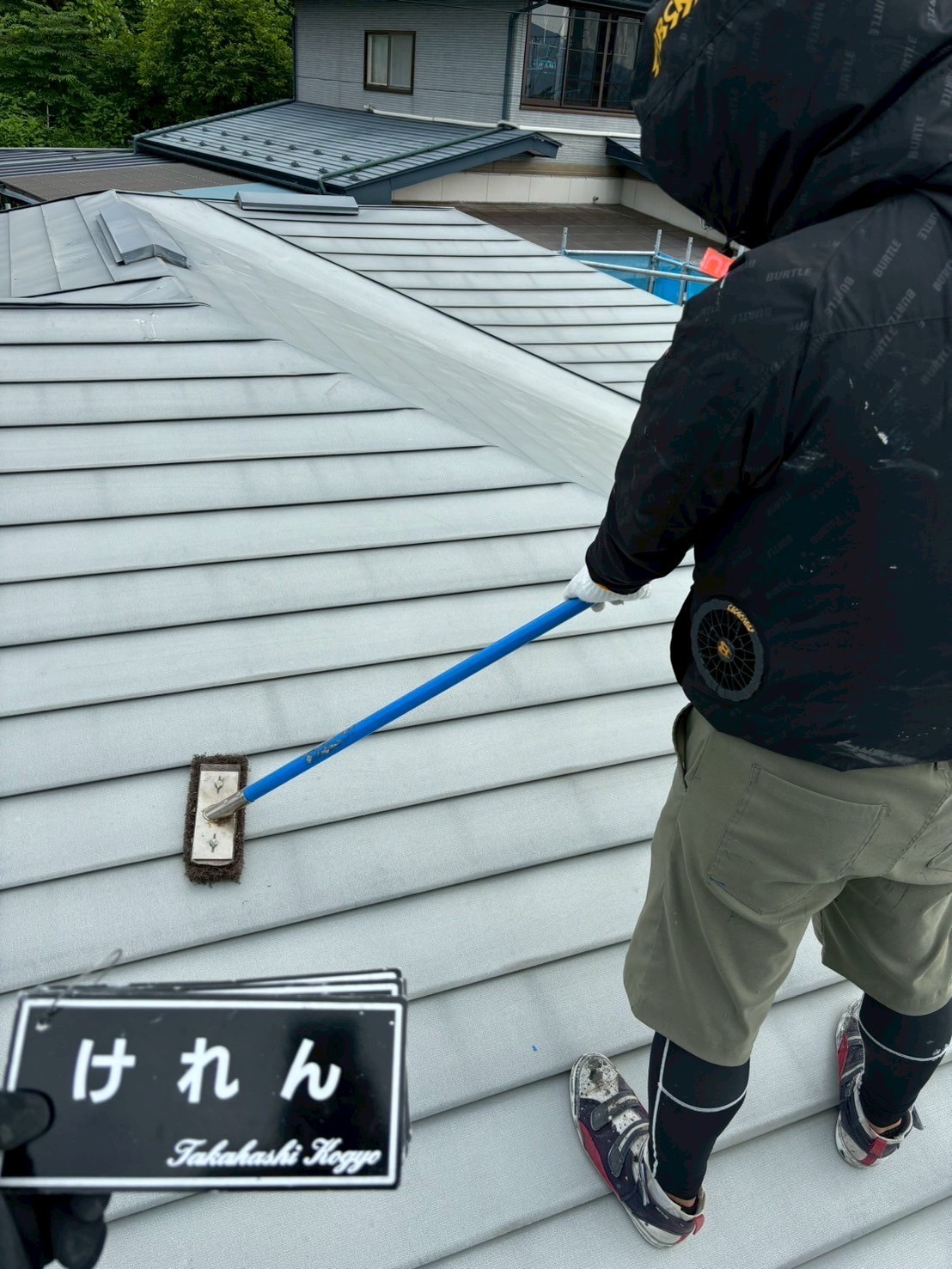 屋根ケレン作業