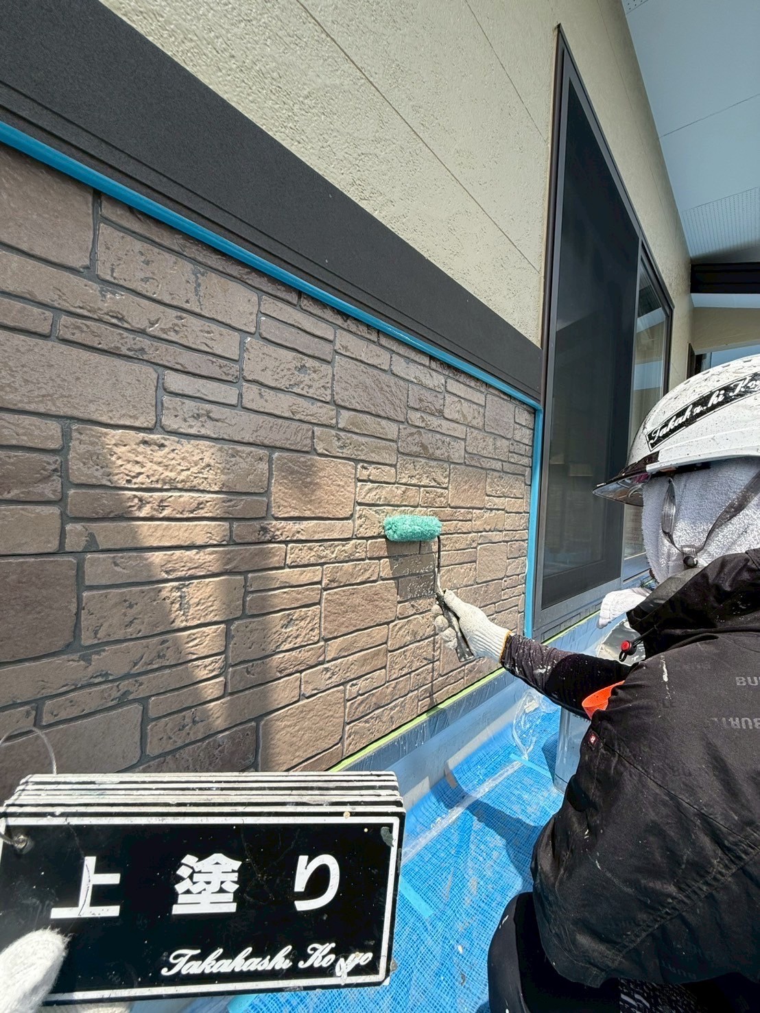 UVクリアー上塗り作業